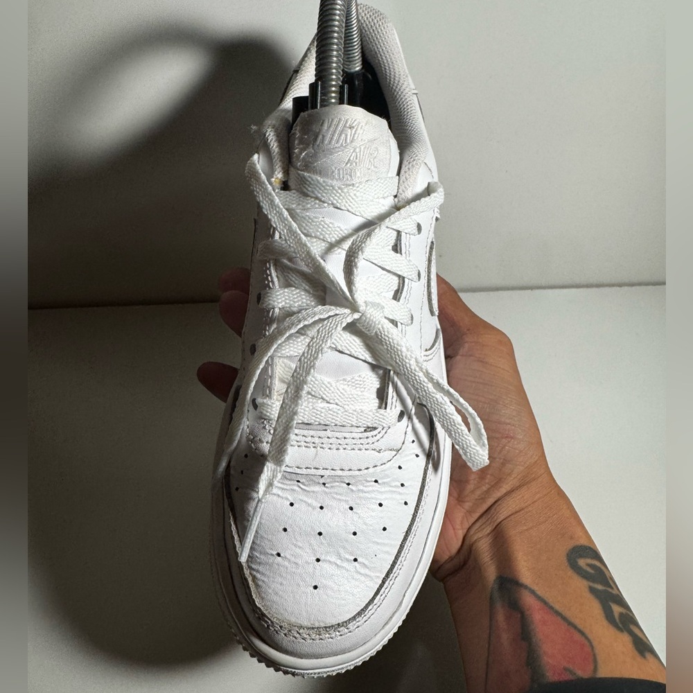 Nike Air Force 1 ‘07 Low “Triple White” GS Size 4Y - Picture 3 of 12